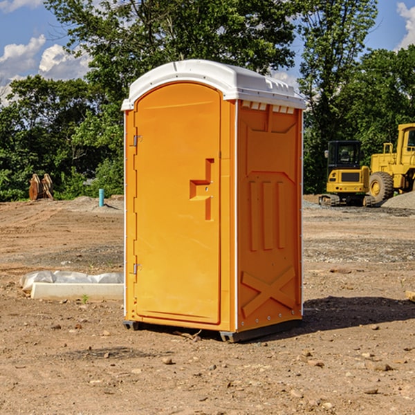 how often are the portable toilets cleaned and serviced during a rental period in Girard